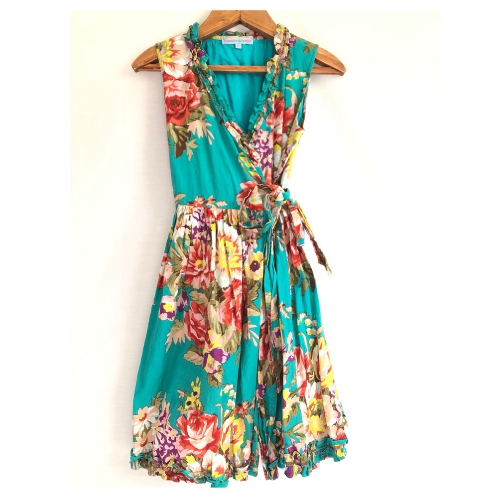{Cupcakes & Pastries} vibrant, floral wrap dress